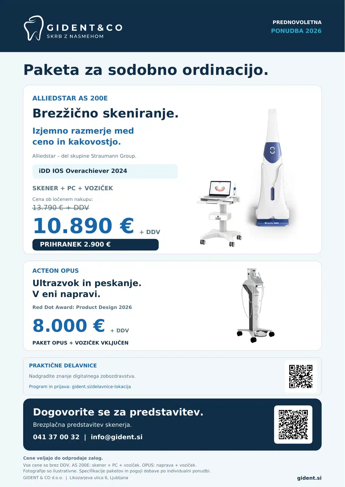 Druga stran letaka: paketa Alliedstar AS 200E in Acteon OPUS